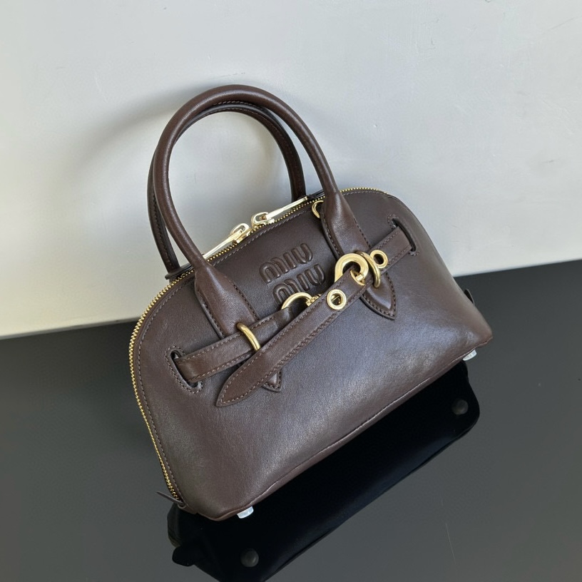 MIU MIU Small Aventure nappa leather top-handle bag Briarwood