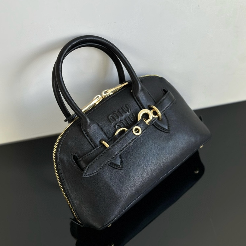 MIU MIU Small Aventure nappa leather top-handle bag Black