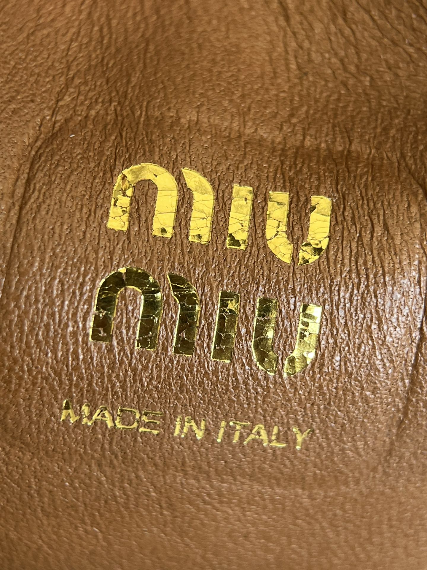 MIU MIU Small Aventure nappa leather top-handle bag Oak