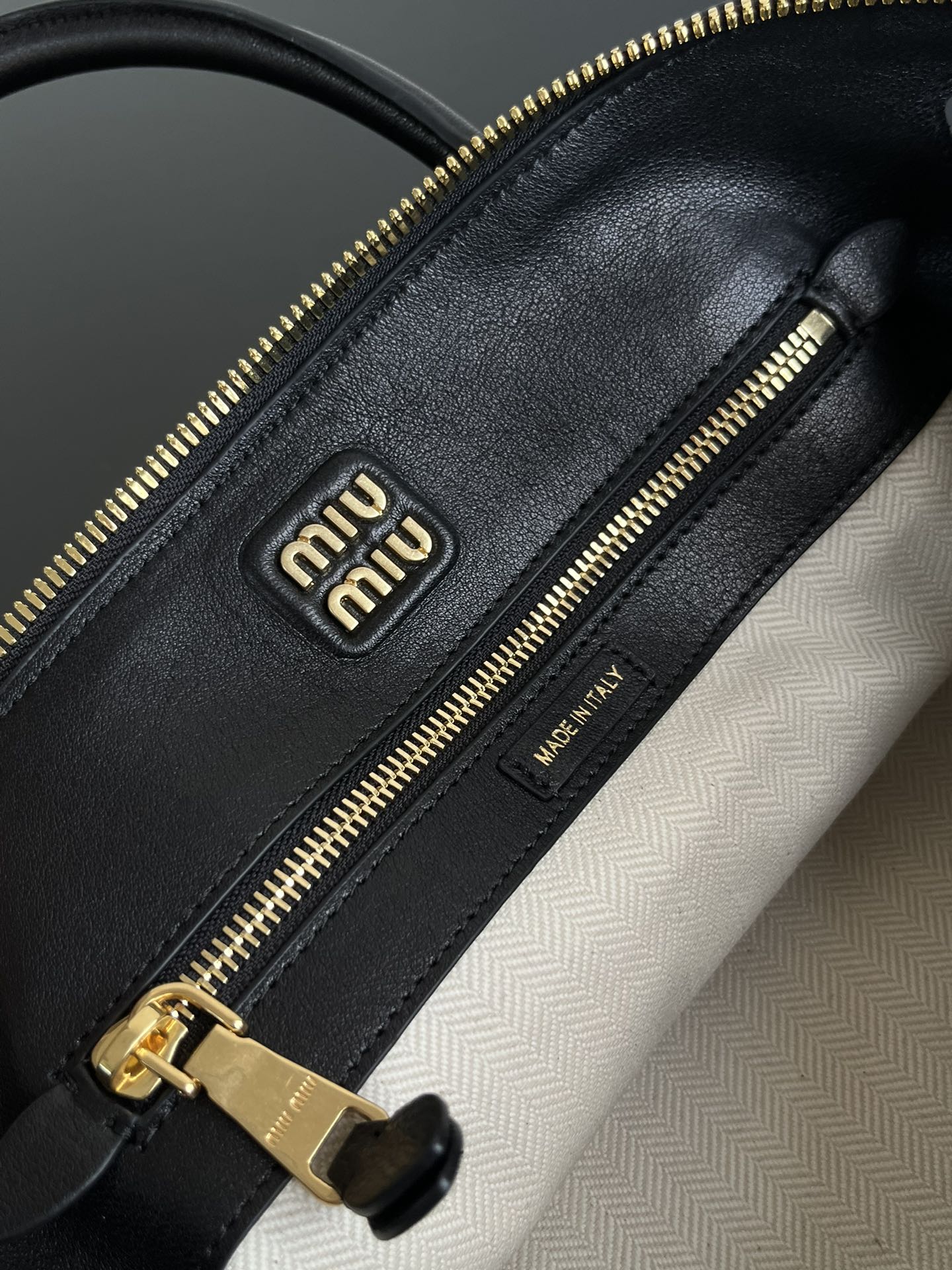 MIU MIU Medium Aventure nappa leather top-handle bag Black