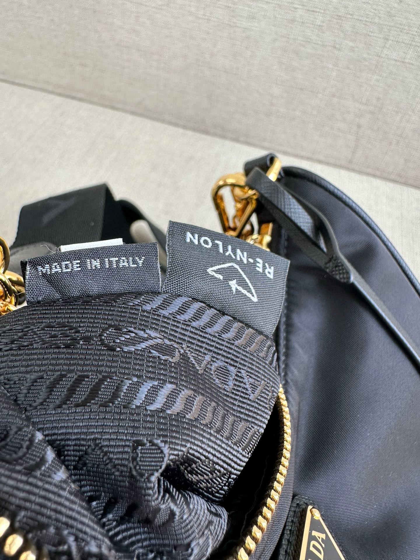 PRADA Re-Edition 2005 Re-Nylon bag Black/Gold Hardware