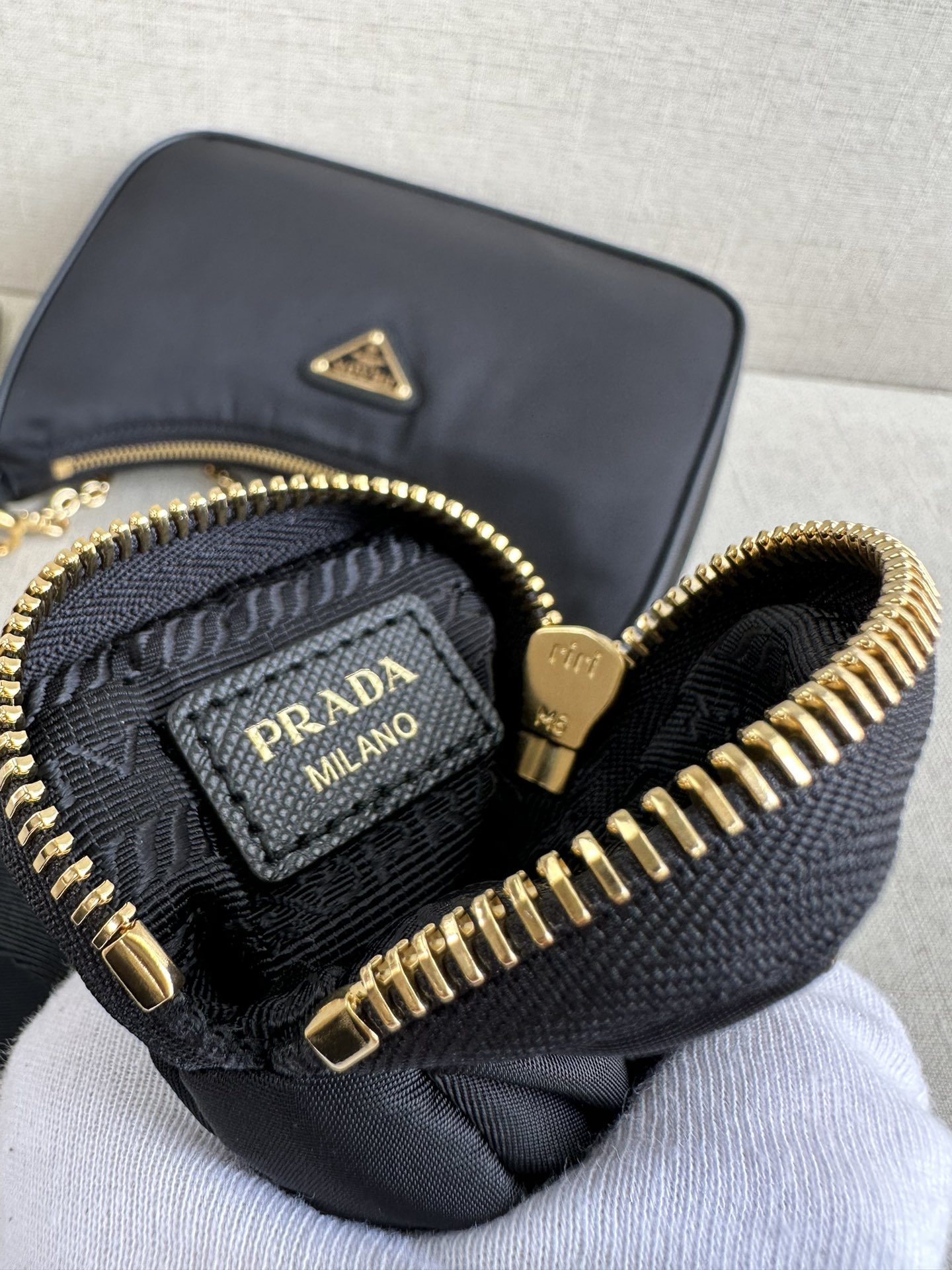 PRADA Re-Edition 2005 Re-Nylon bag Black/Gold Hardware