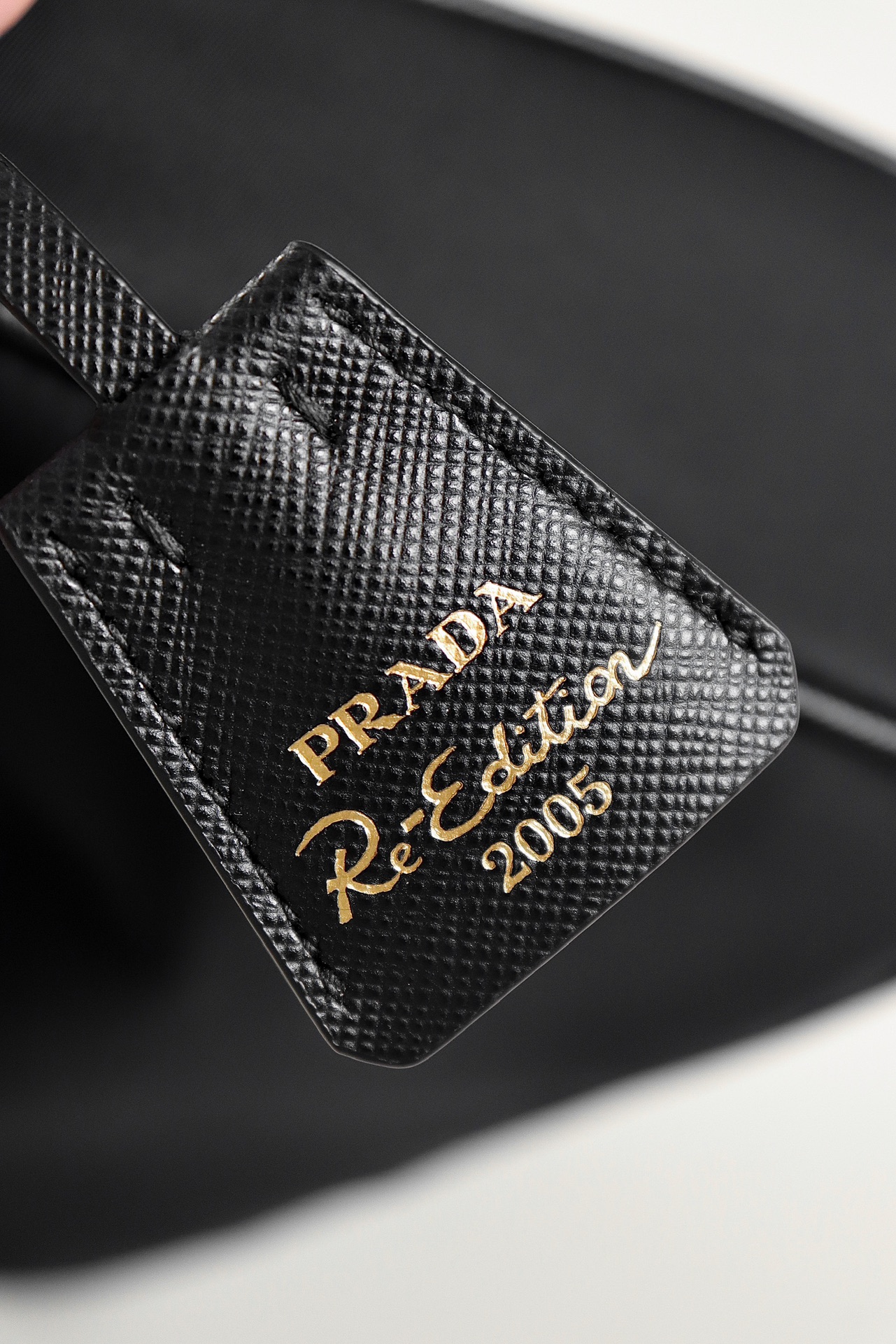 PRADA Re-Edition 2005 Re-Nylon and Saffiano mini bag Black/Gold Hardware