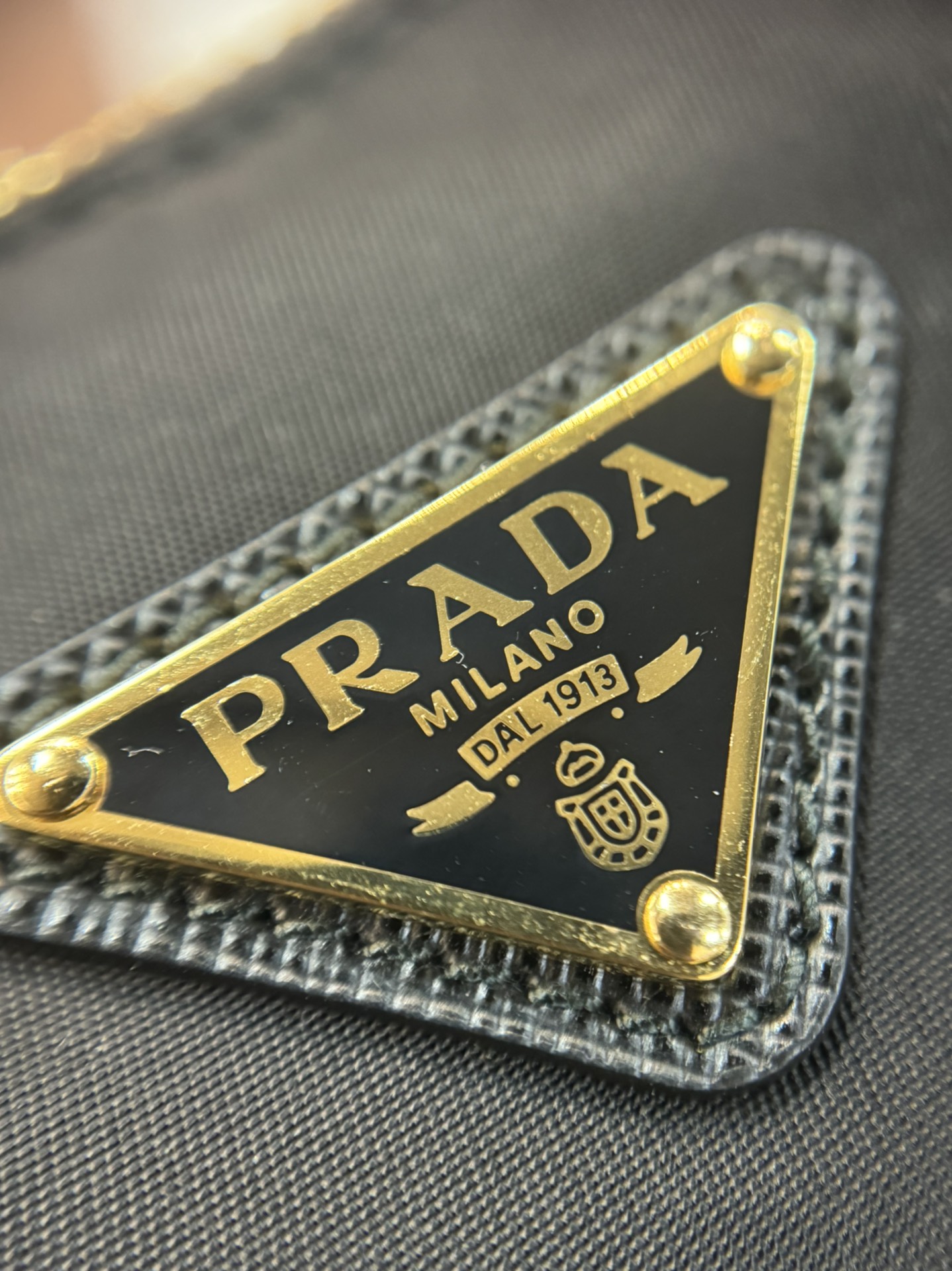 PRADA Re-Edition 2005 Re-Nylon and Saffiano mini bag Black/Gold Hardware