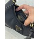 PRADA Re-Edition 2005 Re-Nylon and Saffiano mini bag Black/Gold Hardware