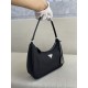 PRADA Re-Edition 2005 Re-Nylon and Saffiano mini bag Black/Silver Hardware