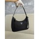 PRADA Re-Edition 2005 Re-Nylon and Saffiano mini bag Black/Silver Hardware