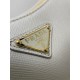 PRADA Re-Edition Saffiano leather mini bag White/Gold Hardware