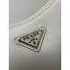 PRADA Re-Edition Saffiano leather mini bag White/Gold Hardware