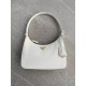 PRADA Re-Edition Saffiano leather mini bag White/Gold Hardware