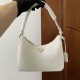 PRADA Re-Edition Saffiano leather mini bag White/Gold Hardware