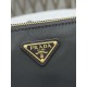 PRADA Re-Edition 2002 Re-Nylon and brushed leather shoulder bag Black/Gold Hardware