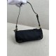 PRADA Re-Edition 2002 Re-Nylon and brushed leather shoulder bag Black/Gold Hardware