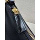 PRADA Re-Edition 2002 Re-Nylon and brushed leather shoulder bag Black/Gold Hardware