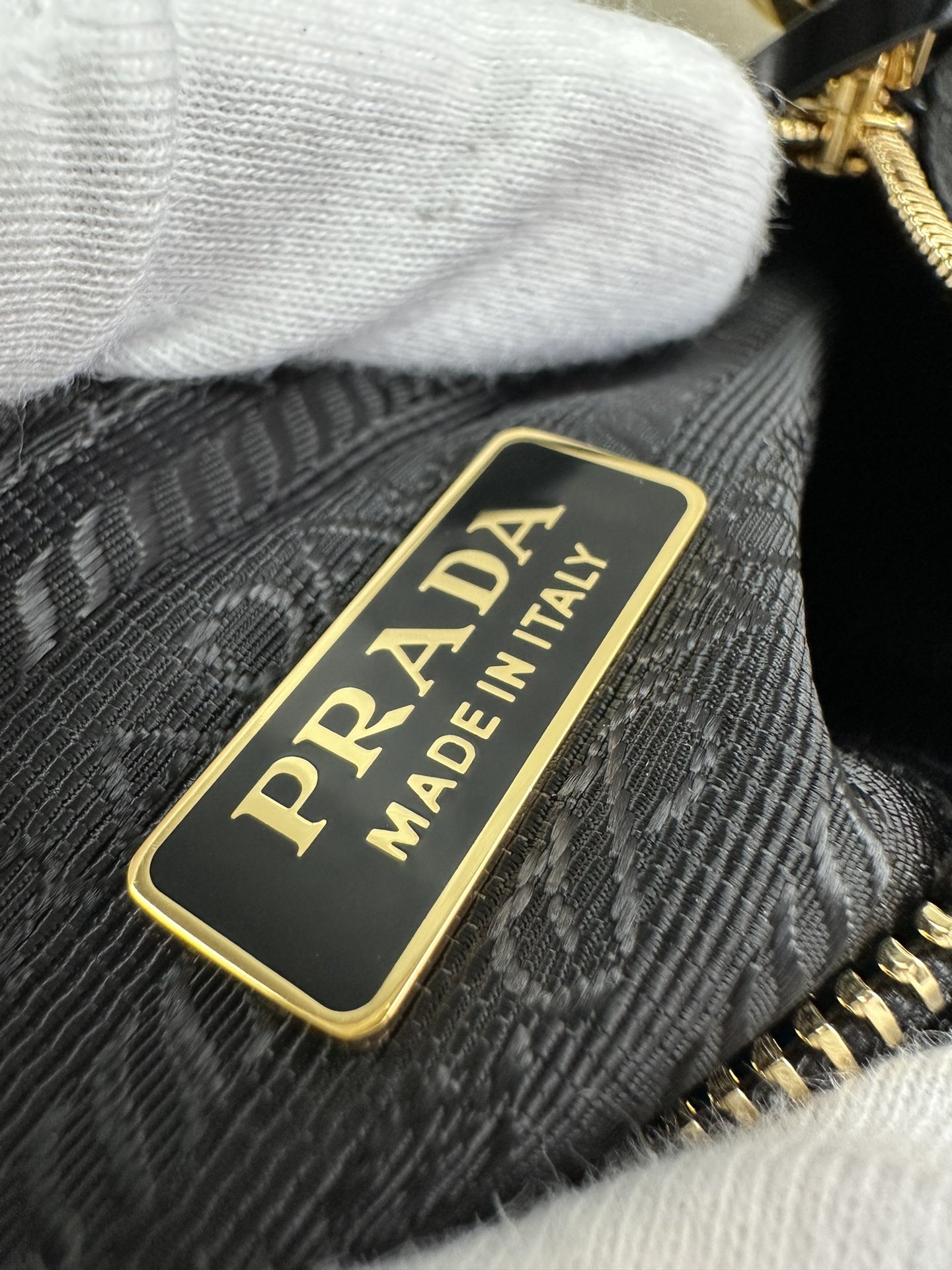 PRADA Re-Edition 2002 Re-Nylon and brushed leather shoulder bag Black/Gold Hardware