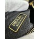 PRADA Re-Edition 2002 Re-Nylon and brushed leather shoulder bag Black/Gold Hardware