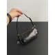 PRADA Re-Edition 2002 small leather shoulder bag Black/Gold Hardware