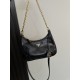 PRADA Re-Edition 2002 leather shoulder bag Black/Gold Hardware