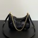 PRADA Re-Edition 2002 leather shoulder bag Black/Gold Hardware