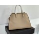 THE ROW Soft Margaux 15 Bag in Leather Dark Taupe/Silver Hardware