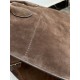 THE ROW Soft Margaux 15 Bag in Suede Mocha/Gold Hardware