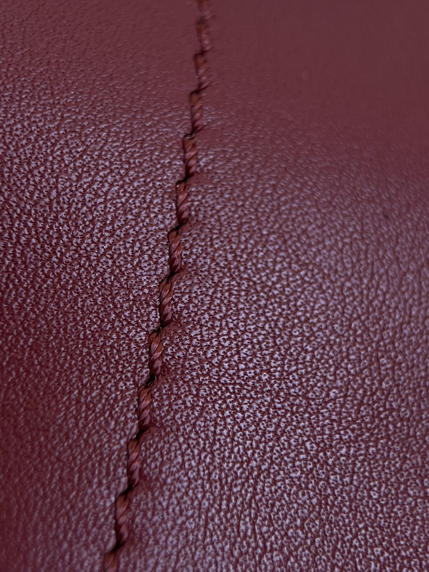 THE ROW Soft Margaux 15 Bag in Leather Burgundy/Silver Hardware