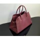 THE ROW Soft Margaux 15 Bag in Leather Burgundy/Silver Hardware