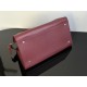 THE ROW Soft Margaux 15 Bag in Leather Burgundy/Silver Hardware