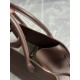 THE ROW Soft Margaux 12 Bag in Leather Brown/Silver Hardware