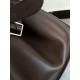 THE ROW Soft Margaux 12 Bag in Leather Brown/Silver Hardware