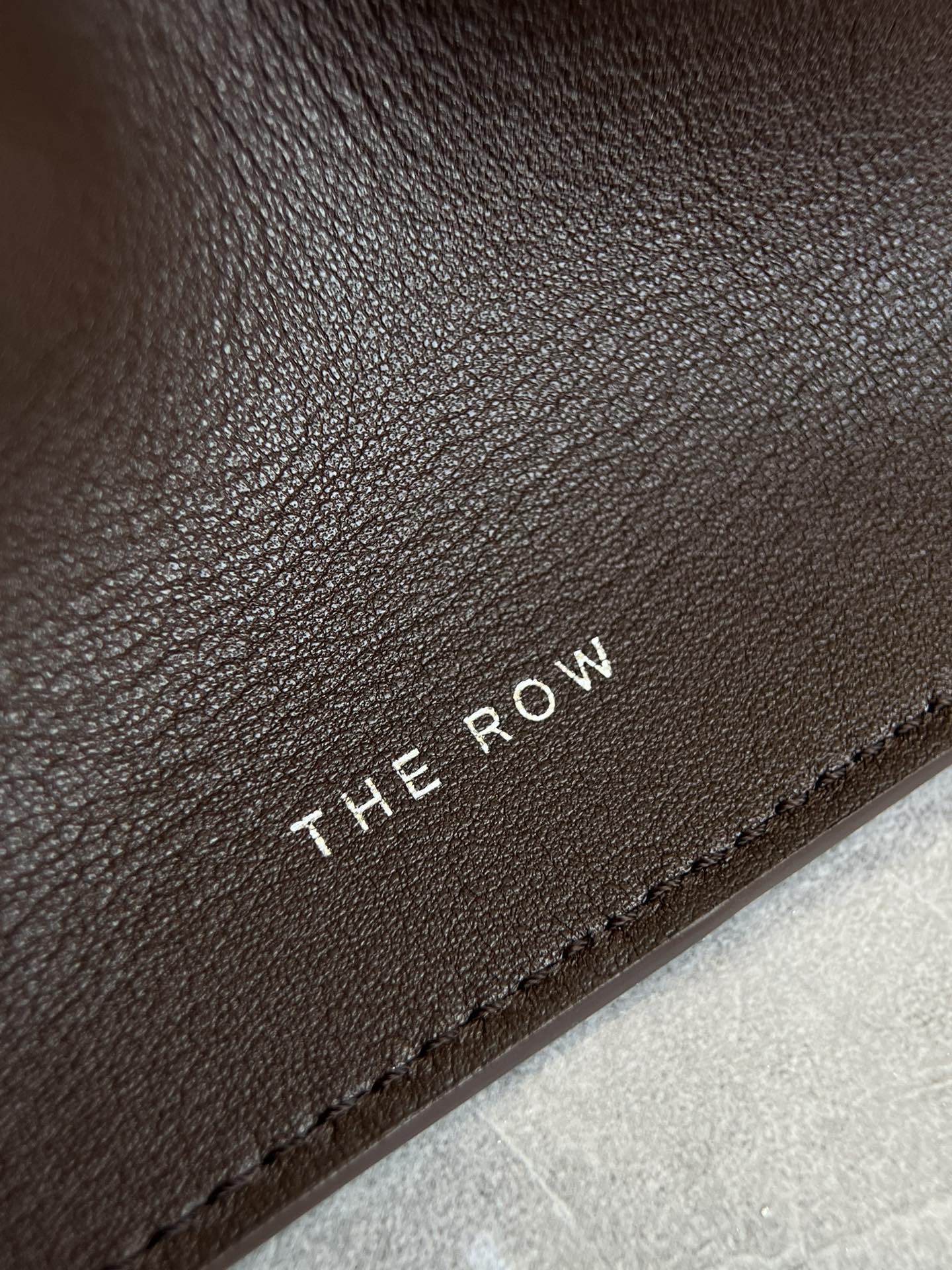 THE ROW Soft Margaux 12 Bag in Leather Brown/Silver Hardware