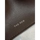 THE ROW Soft Margaux 12 Bag in Leather Brown/Silver Hardware