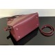 THE ROW Soft Margaux 12 Bag in Leather Burgundy/Silver Hardware