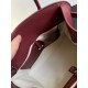 THE ROW Soft Margaux 12 Bag in Leather Burgundy/Silver Hardware