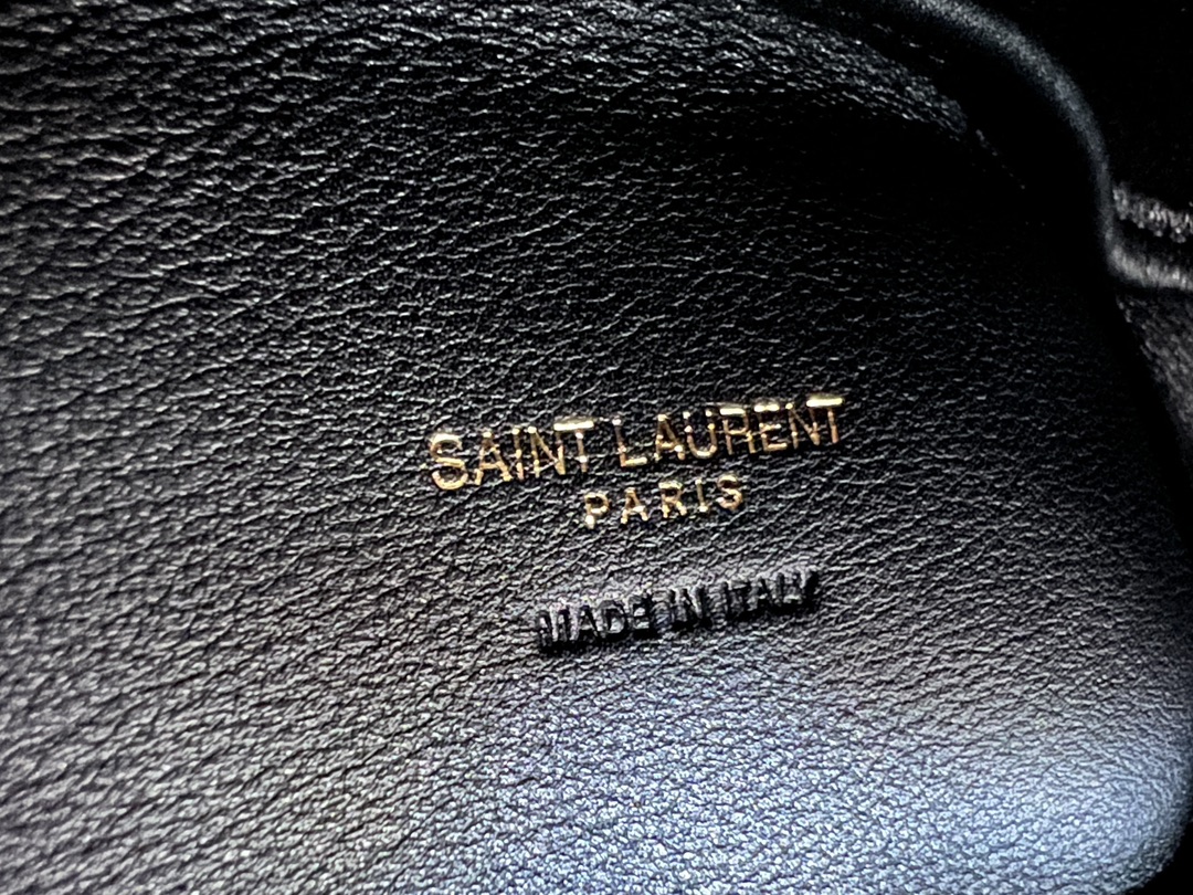 SAINT LAURENT LE 5 À 7 supple baby bag in grained leather Black