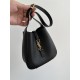 SAINT LAURENT LE 5 À 7 supple baby bag in grained leather Black