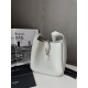 SAINT LAURENT LE 5 À 7 Supple Small bag in grained leather Blanc Vintage