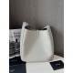 SAINT LAURENT LE 5 À 7 Supple Large bag in grained leather Blanc Vintage