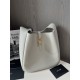 SAINT LAURENT LE 5 À 7 Supple Large bag in grained leather Blanc Vintage